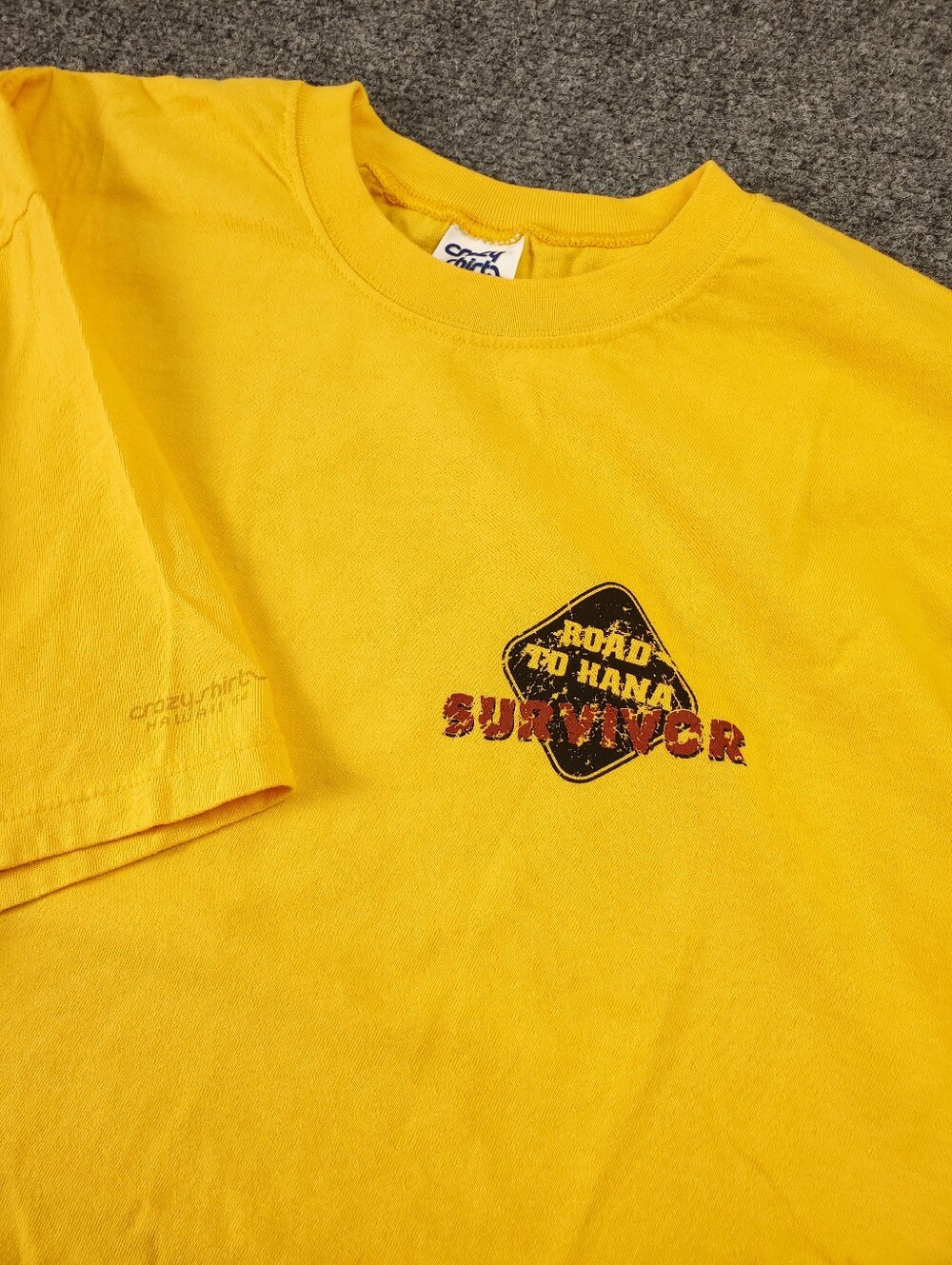 Vintage Y2K Crazy Shirts Hawaii T Shirt Large Road To Hana Survivor Maui USA
